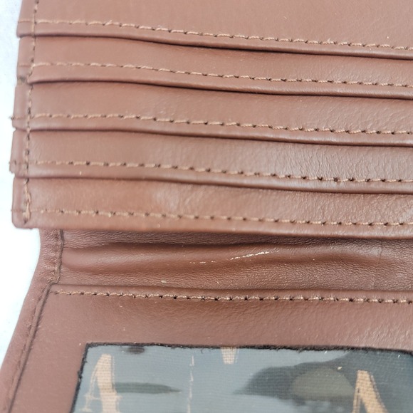 NWT American West Tooled Leather Wallet Brown 7" Snap Closure Western Design VTG - Picture 8 of 16